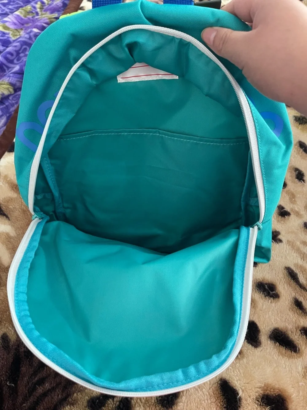 New Balance Teal & Neon Green Mini Backpack with White Logo
